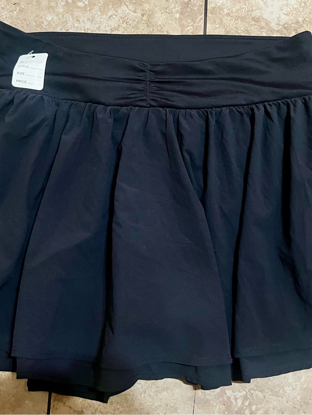 all in motion Black Layered Athletic Skort